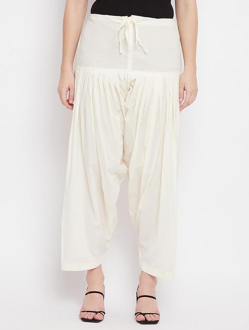 white solid salwar - 18227316 - Very Small Image - 1