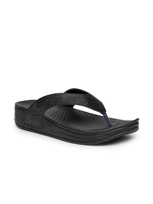 black pvc slippers flip flops - 18229231 - Very Small Image - 1