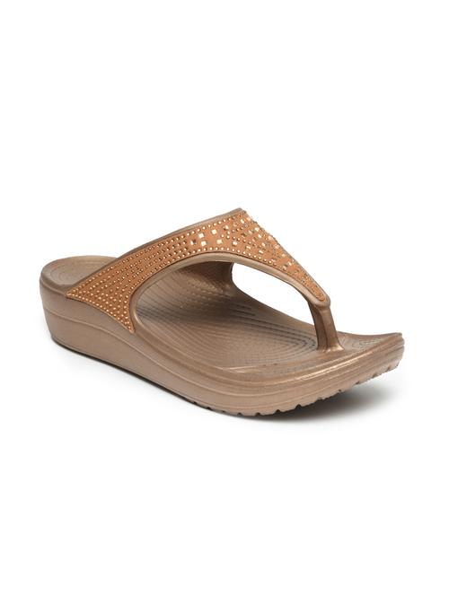 bronze pvc slippers flip flops - 18229236 - Very Small Image - 1