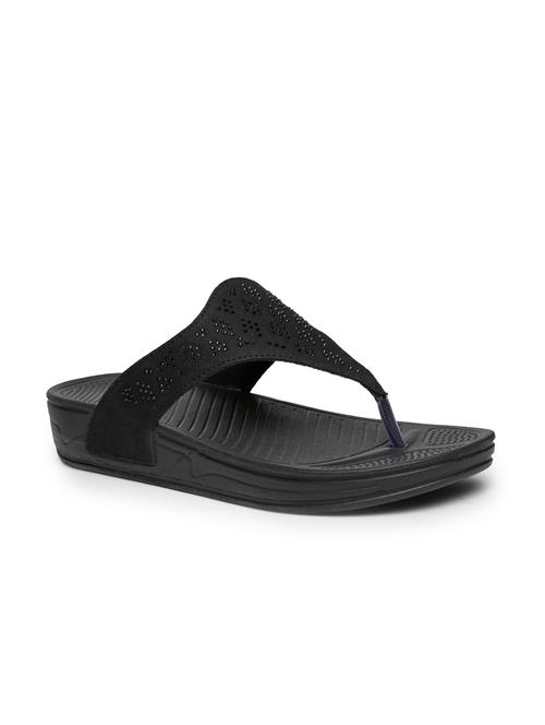 black pvc slippers flip flops - 18229237 - Very Small Image - 1