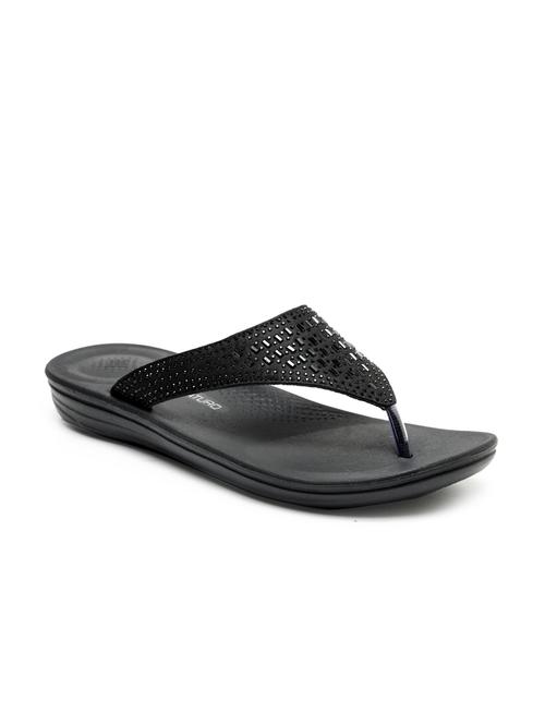 black pvc slippers flip flops - 18229273 - Very Small Image - 1