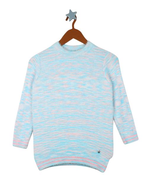 blue color block sweater - 18230176 - Very Small Image - 1