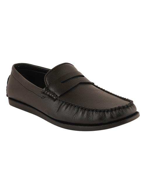 black leatherette slip on ons - 18230821 - Very Small Image - 1
