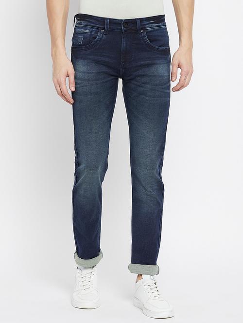 navy-blue light-washed denim jean - 18231266 - Very Small Image - 1