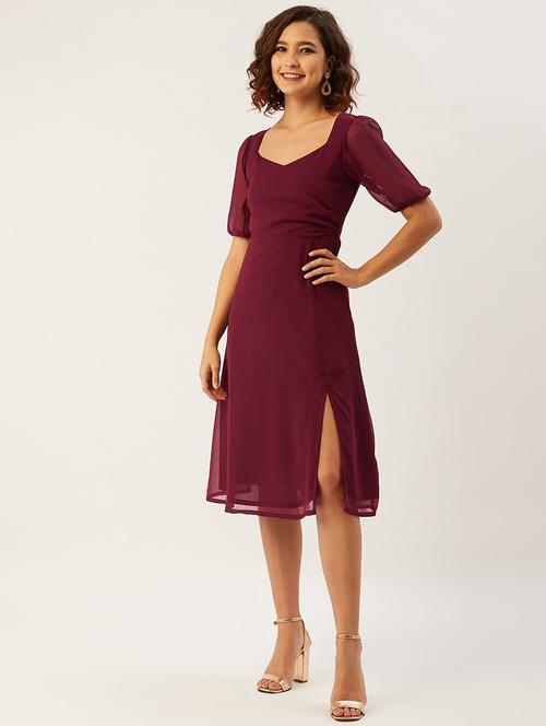 Women's Solid Dress - 18231394 - Very Small Image - 1