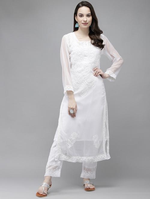 women's straight kurta - 18232656 - Very Small Image - 1