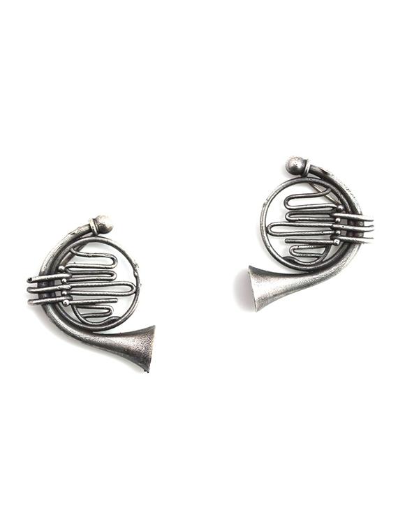 silver brass drop earring - 18233429 - Standard Image - 2