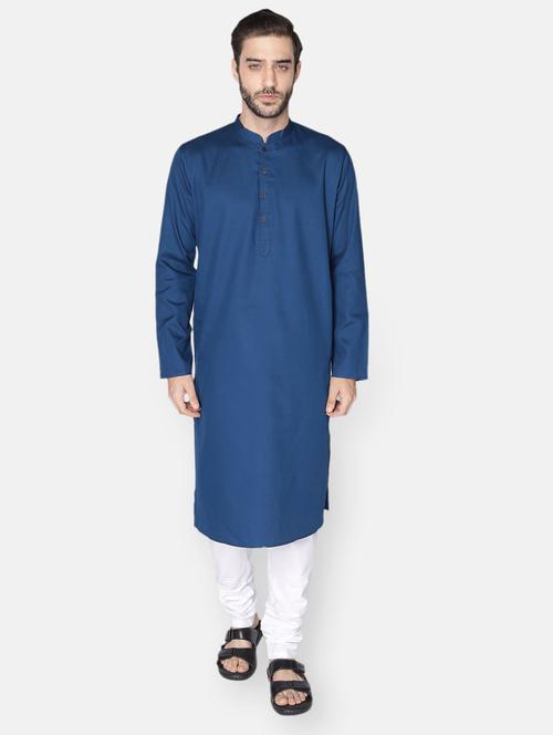men solid kurta churidar ethnic wear set - 18233567 - Very Small Image - 1