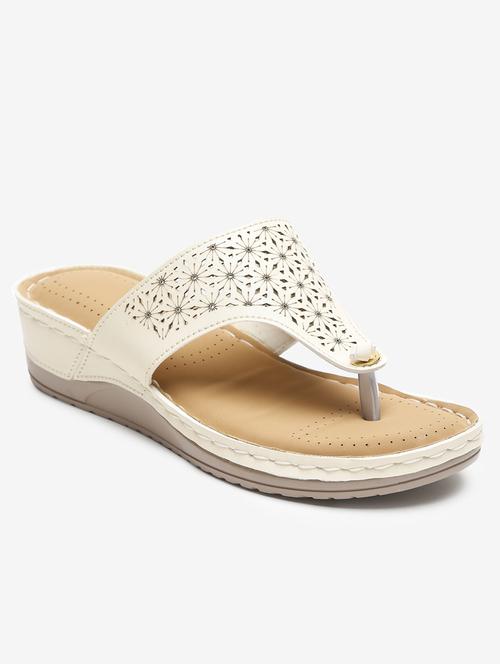 beige pu slip on sandals - 18234578 - Very Small Image - 1