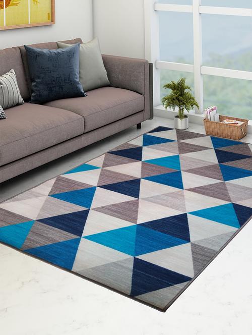 athom living angel blue premium anti slip printed carpet - 18236619 - Very Small Image - 1