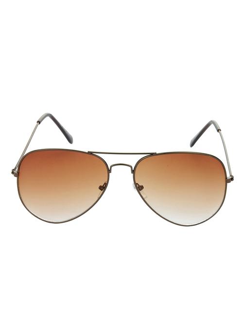 hrinkar men women boys & girls aviator &  sunglasses brown frame, brown lens (medium) - 18239032 - Very Small Image - 1