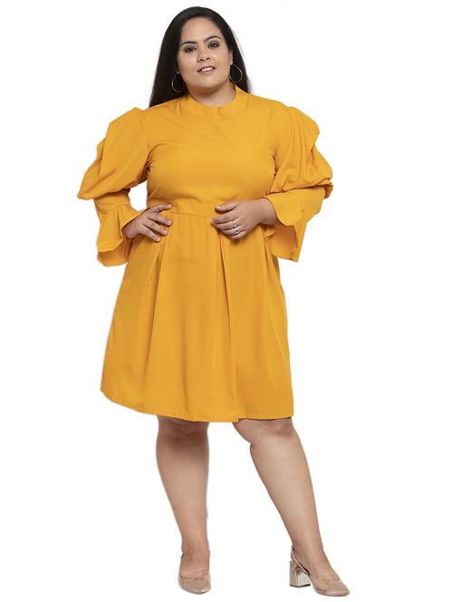 women's fit & flare solid dress - 18239662 - Very Small Image - 1