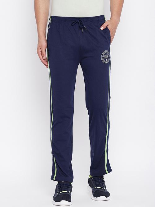 navy blue side-taped track pant - 18239858 - Very Small Image - 1