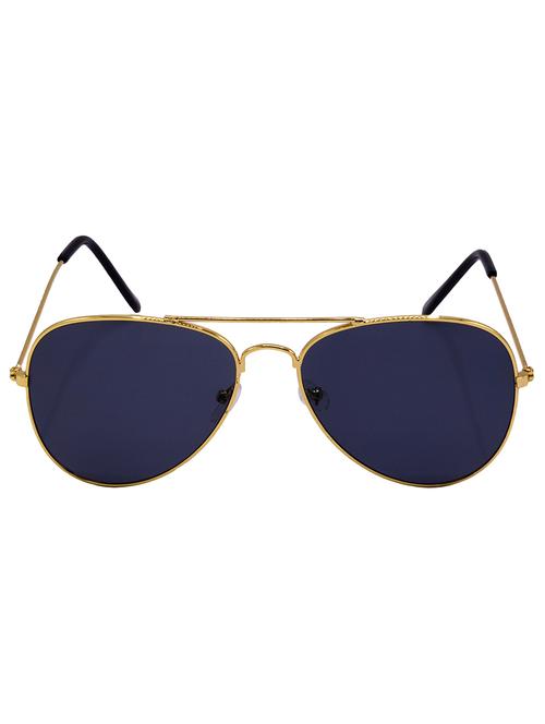 hrinkar men women boys & girls aviator &  sunglasses golden frame, grey & clear lens (medium) - 18242252 - Very Small Image - 1