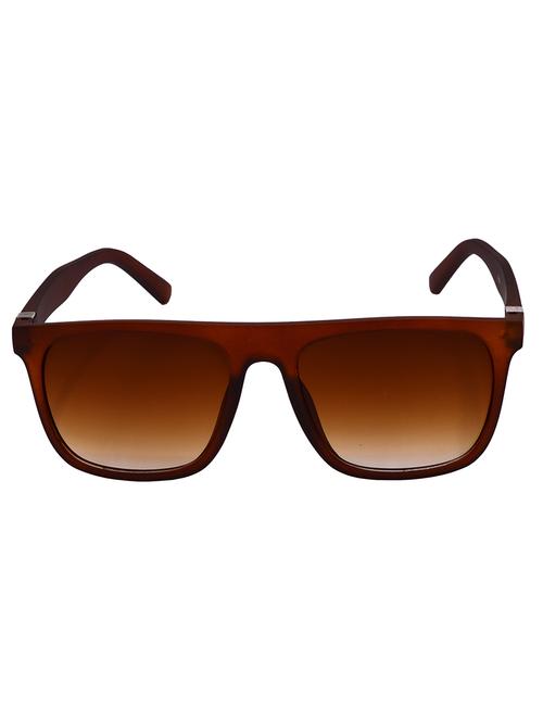 hrinkar men women boys & girls rectangular &  sunglasses brown frame, brown & clear lens (medium) - 18242258 - Very Small Image - 1