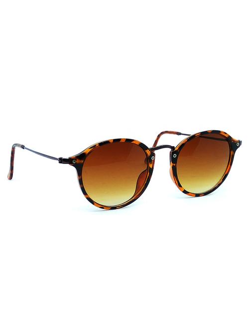 hrinkar men women boys & girls wrap-around &  sunglasses brown & brown frame, clear lens (medium) - 18242352 - Very Small Image - 1