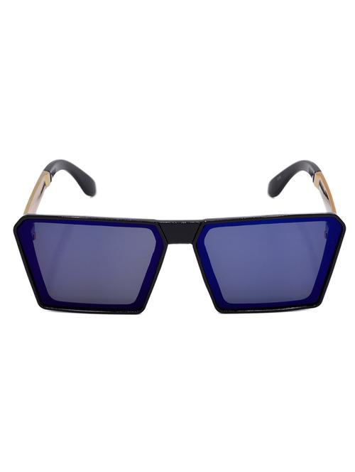 hrinkar men women boys & girls rectangular &  sunglasses blue frame, blue lens (medium) - 18242414 - Very Small Image - 1