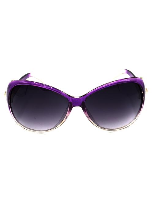 hrinkar men women boys & girls round &  sunglasses violet frame, grey lens (medium) - 18242419 - Very Small Image - 1