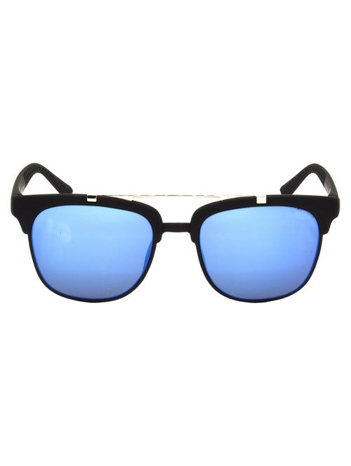 hrinkar men women boys & girls clubmaster &  sunglasses black frame, blue lens (medium) - 18242675 - Very Small Image - 1