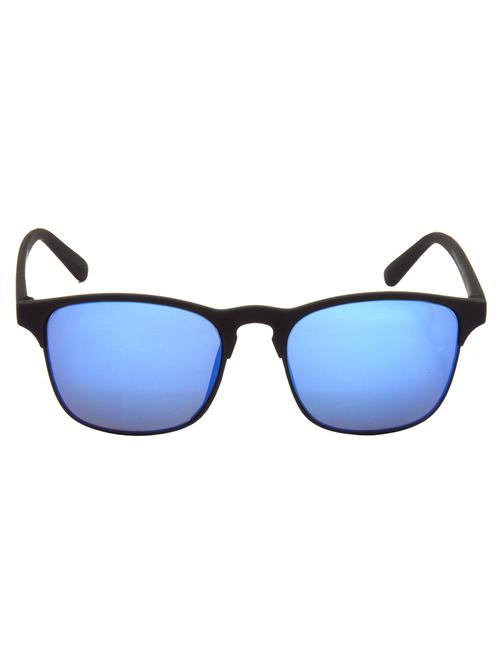 hrinkar men women boys & girls clubmaster &  sunglasses black frame, blue lens (medium) - 18242695 - Very Small Image - 1