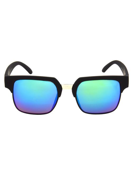 hrinkar men women boys & girls wayfarer  &  sunglasses black frame, green lens (medium) - 18242699 - Very Small Image - 1