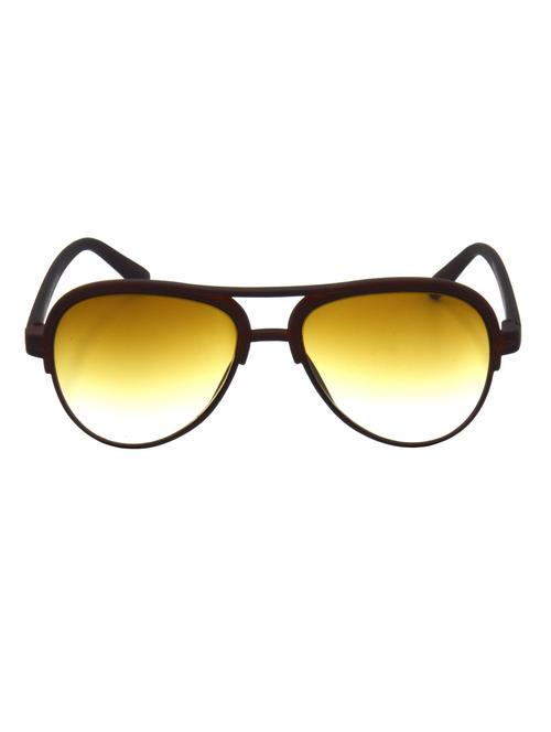hrinkar men women boys & girls rectangle  &  sunglasses brown frame, yellow lens (medium) - 18242718 - Very Small Image - 1