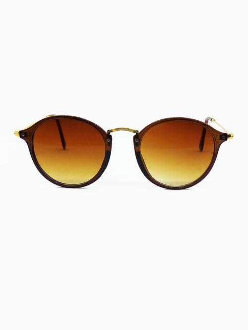 hrinkar men women boys & girls rectangular &  sunglasses brown frame, brown lens (medium) - 18243203 - Very Small Image - 1