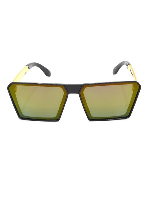 hrinkar men women boys & girls rectangular &  sunglasses golden frame, yellow lens (medium) - 18243291 - Very Small Image - 1