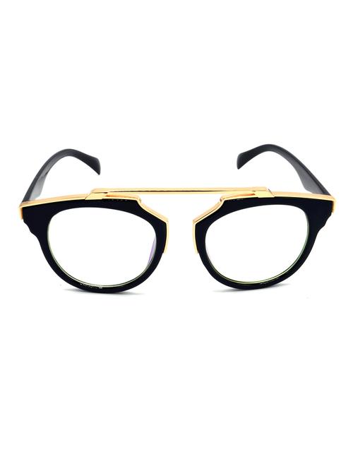 hrinkar men women boys & girls wrap-around &  sunglasses golden frame, clear lens (medium) - 18243410 - Very Small Image - 1