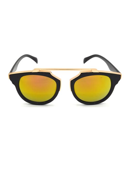 hrinkar men women boys & girls wrap-around &  sunglasses golden frame, golden lens (medium) - 18243413 - Very Small Image - 1