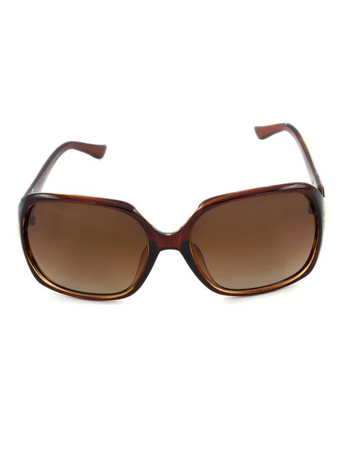 hrinkar men women boys & girls rectangular &  sunglasses brown frame, brown lens (medium) - 18243445 - Very Small Image - 1