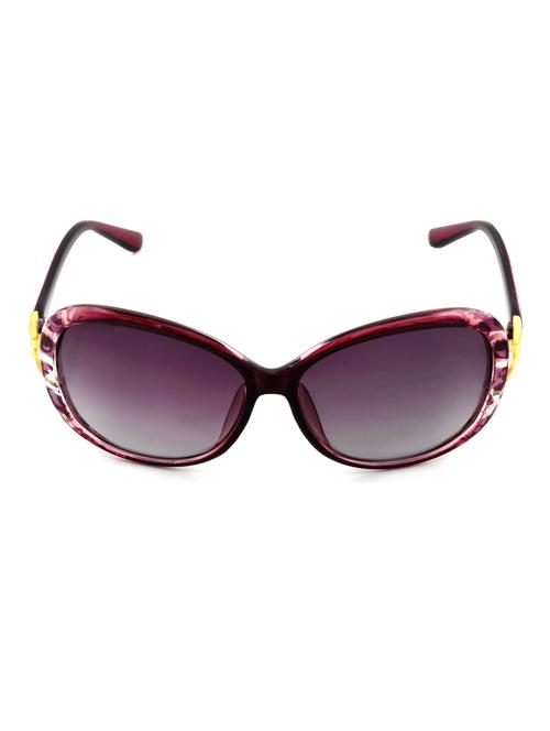 hrinkar men women boys & girls rectangular &  sunglasses violet frame, pink lens (medium) - 18243480 - Very Small Image - 1