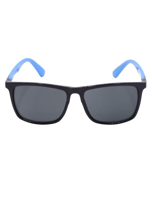 hrinkar men women boys & girls rectangular &  sunglasses black & sky blue frame, grey lens (medium) - 18243608 - Very Small Image - 1
