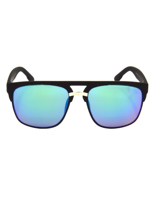 hrinkar men women boys & girls rectangular &  sunglasses black frame, green lens (medium) - 18243669 - Very Small Image - 1