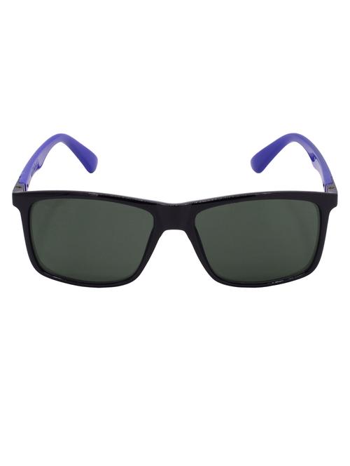 hrinkar men women boys & girls rectangular &  sunglasses black & blue frame, green lens (medium) - 18243675 - Very Small Image - 1
