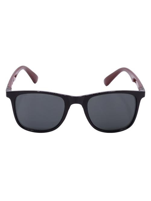 hrinkar men women boys & girls rectangular &  sunglasses black & brown frame, grey lens (medium) - 18243785 - Very Small Image - 1