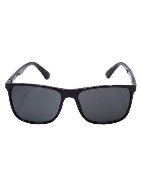hrinkar men women boys & girls rectangular &  sunglasses black frame, grey lens (medium) - 18243822 - Very Small Image - 1