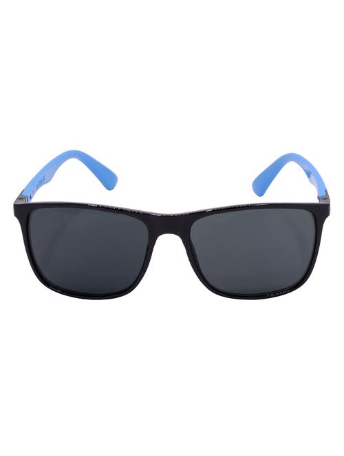 hrinkar men women boys & girls rectangular &  sunglasses black & sky blue frame, grey lens (medium) - 18243845 - Very Small Image - 1