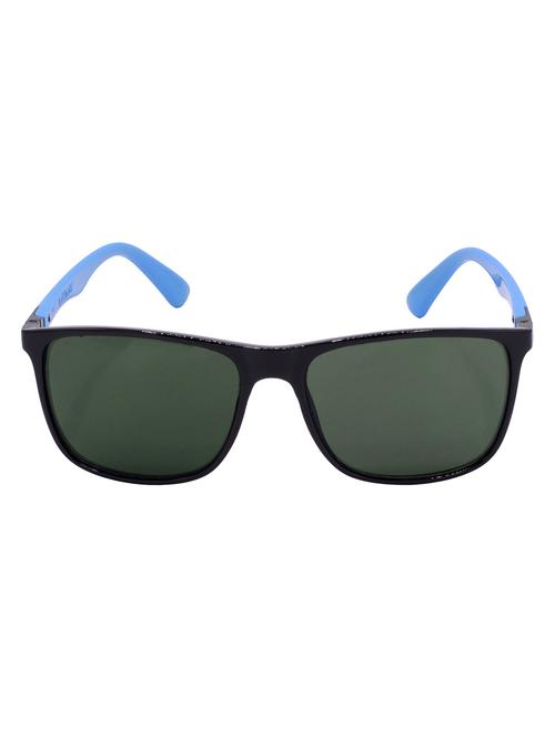 hrinkar men women boys & girls rectangular &  sunglasses black & sky blue frame, green lens (medium) - 18243849 - Very Small Image - 1