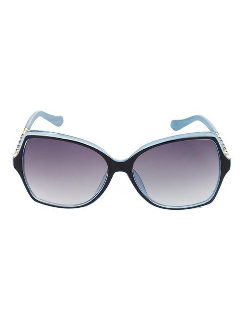 hrinkar men women boys & girls rectangular &  sunglasses blue frame, grey lens (medium) - 18243865 - Very Small Image - 1