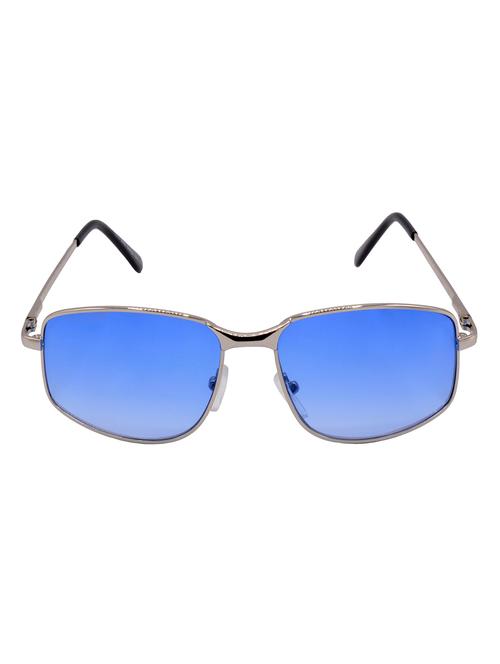 hrinkar men women boys & girls wrap-around &  sunglasses silver frame, blue lens (medium) - 18243956 - Very Small Image - 1