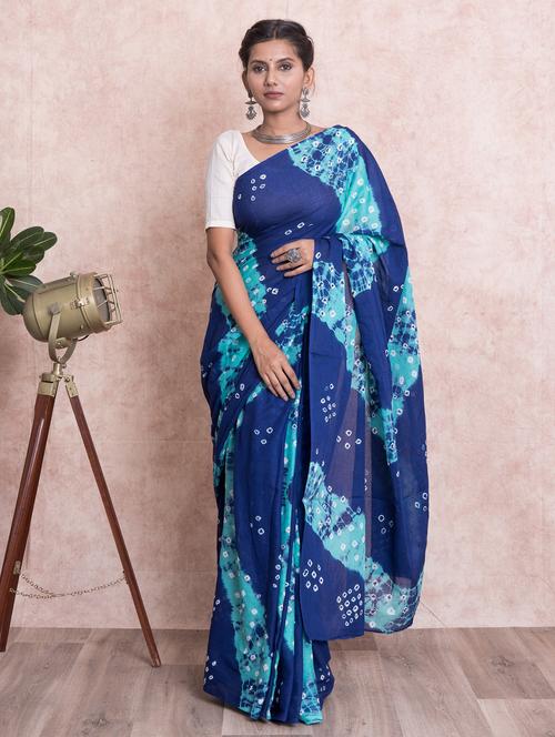 multi colored cotton printed saree - 18244562 - Very Small Image - 1