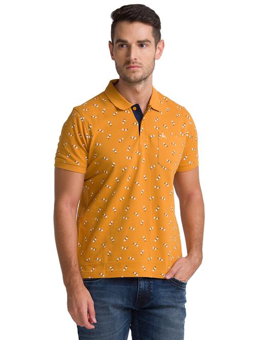 orange printed polo t-shirt - 18244809 - Very Small Image - 1