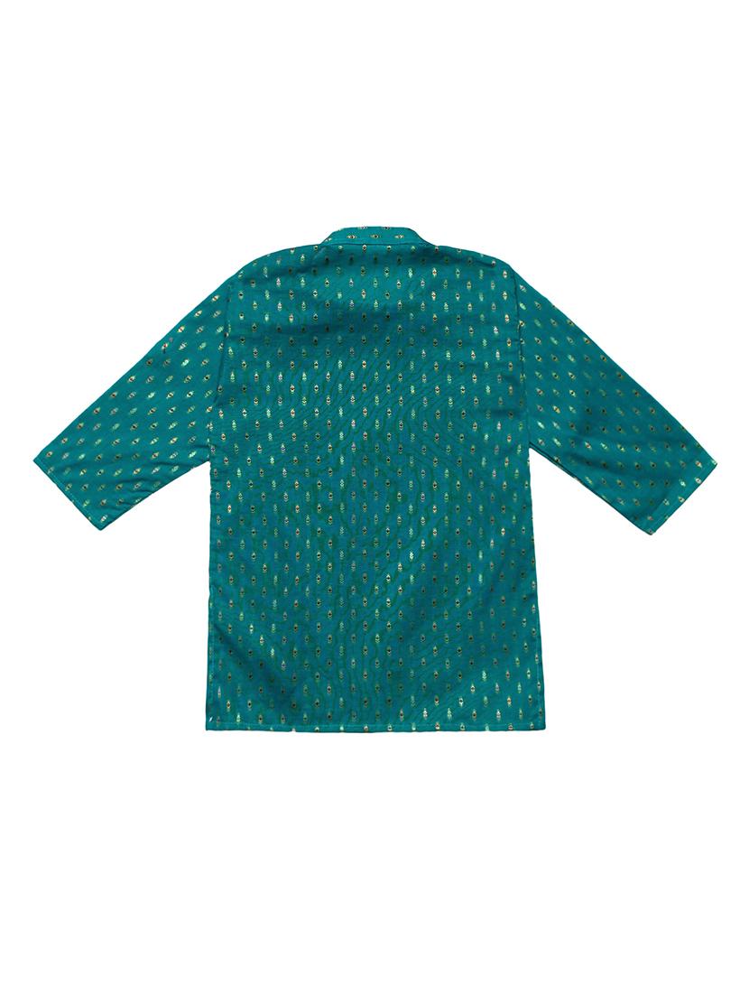 green solid dhoti kurta set - 18244892 - Standard Image - 2