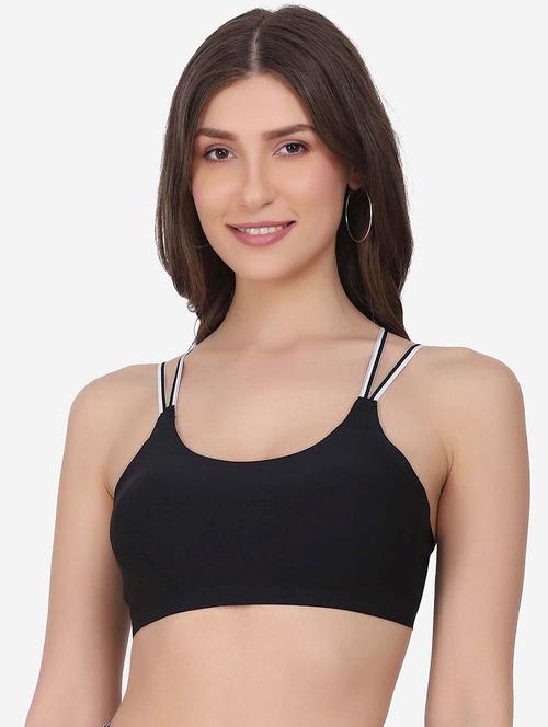 black solid bralette - 18247927 - Very Small Image - 1