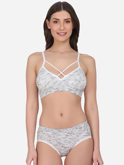 da intimo striped criss cross lingerie set - 18247941 - Very Small Image - 1