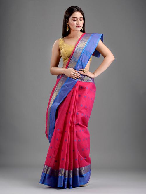 self design handloom saree - 18248103 - Very Small Image - 1