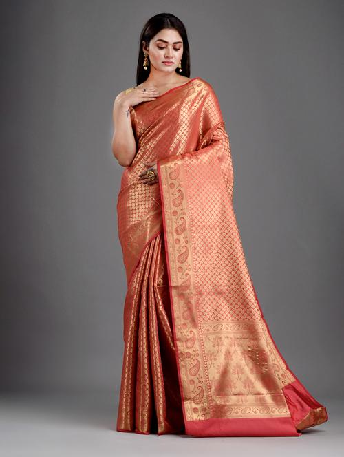 women self design kanjivaram saree with blouse - 18248147 - Very Small Image - 1