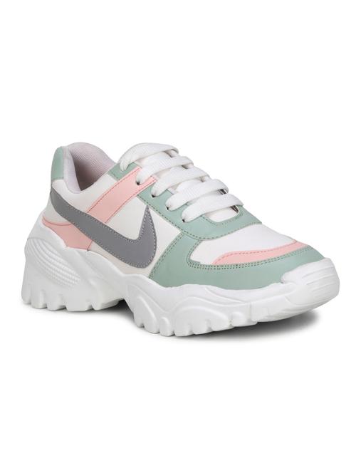 green patent leather laceup sneakers - 18249801 - Very Small Image - 1