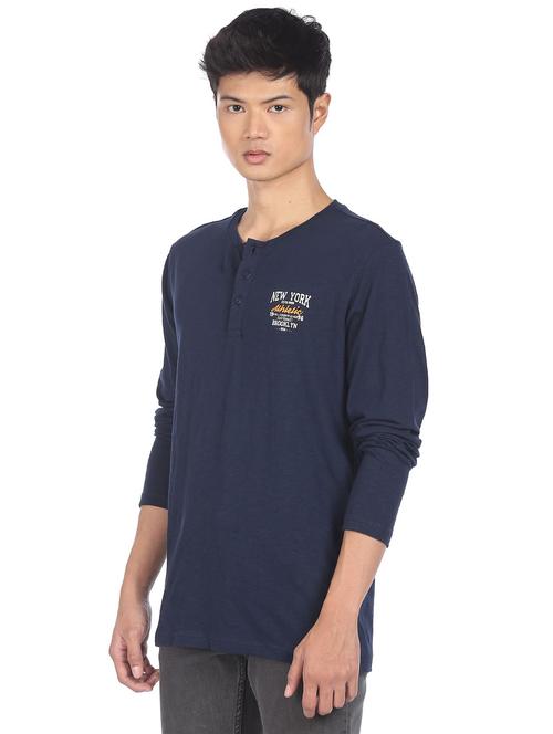 blue solid polo t-shirt - 18251583 - Very Small Image - 1